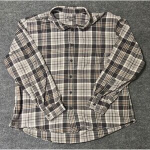 Eddie Bauer Mens Plaid Flannel Long Sleeve Button Up Shirt Casual Size 2XL‎